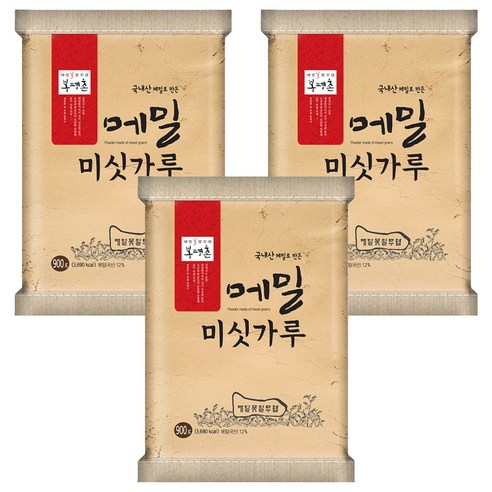 봉평_메밀미싯가루, 3개, 900g
