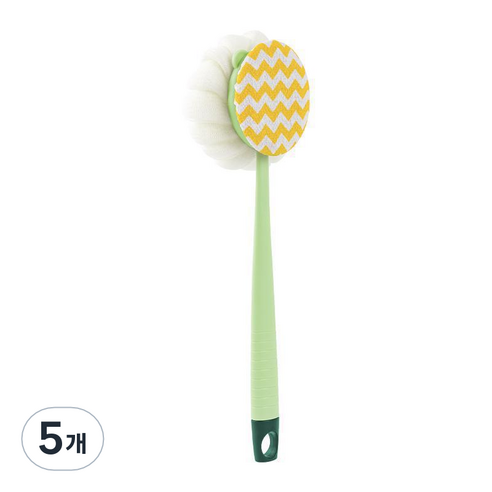 올룸 양면 바디브러쉬 T, 그린, 5개, 1개입