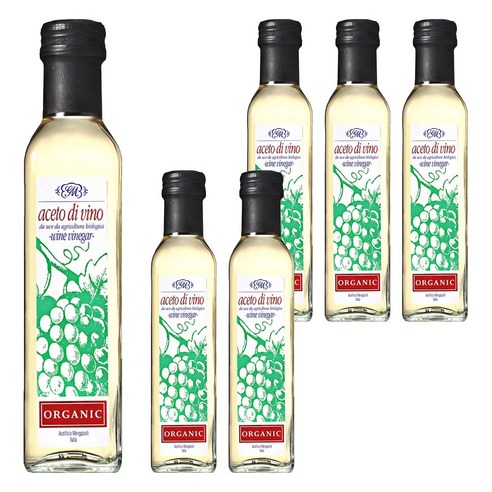 멩가졸리 유기농 화이트 와인 식초, 250ml, 6개