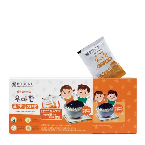 서울대밥스누 우아한 포켓김자반, 30개, 김맛