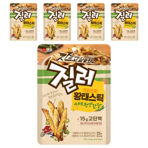 질러 크리스피 황태스틱 스위트청양간장, 25g, 5개