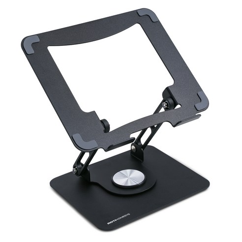 로티홈시스 360도 회전 높이 각도 조절 접이식 노트북 거치대 프로, 1개, 블랙
