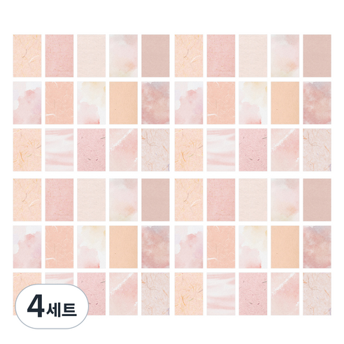 올리브파티 데일리라이프 감성 빈티지 다꾸 배경 메모지 30p 세트, 핑크, 핑크, 4세트