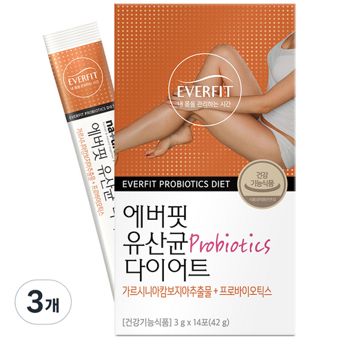 내츄럴플러스 에버핏 유산균 다이어트 14p, 3개, 42g