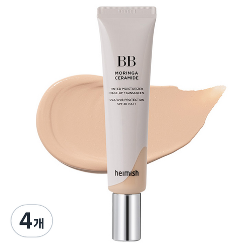 헤이미쉬 모링가 세라마이드 비비크림 SPF30 PA++, 21 라이트 베이지, 30ml, 4개