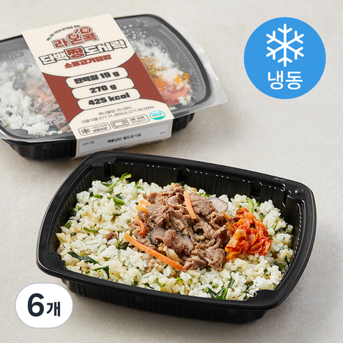라온콕 단백짱 소불고기 덮밥 (냉동), 270g, 6개