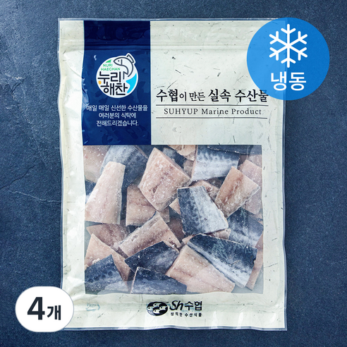 누리해찬 수협 실속 미니 삼치살 (냉동), 4개, 1kg