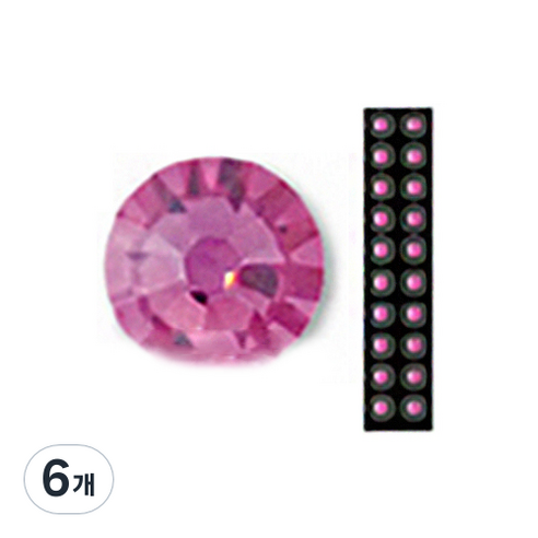 와사비네코 미미츠보 쥬얼리 귀지압패치 M 3.0mm 20p, 푸시아, 6개