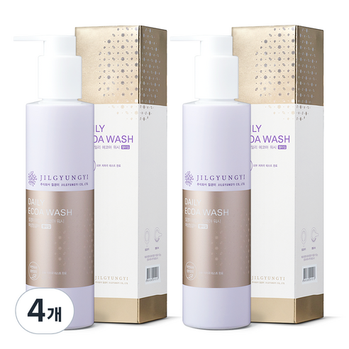 질경이 데일리 에코아워시 여성청결제 젤타입, 200ml, 4개