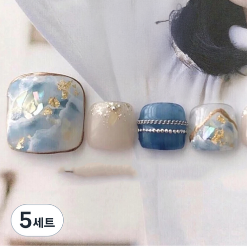 잇템샵 여름 네일아트 페디큐어 스티커 세트, 5세트, HL-023 머스린
