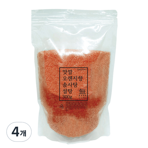 맛깔 솜사탕 설탕 오렌지향, 300g, 4개