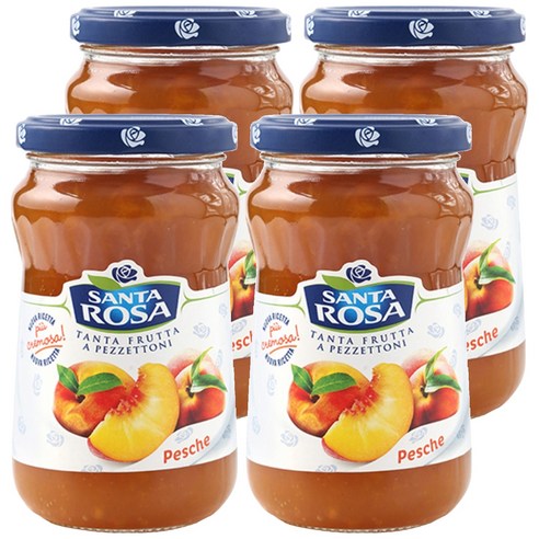 산타로사 복숭아잼, 350g, 4개