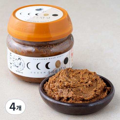 순창문옥례식품 전통식품 인증 우리콩 된장, 4개, 500g