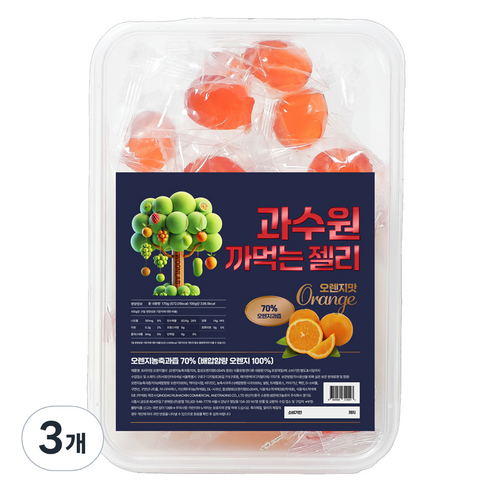 과수원 까먹는 젤리 오렌지맛, 170g, 3개
