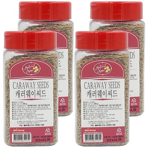 내츄럴스파이스 캐러웨이씨드, 220g, 4개