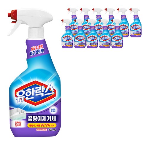 유한양행 유한락스 곰팡이제거제, 500ml, 12개입