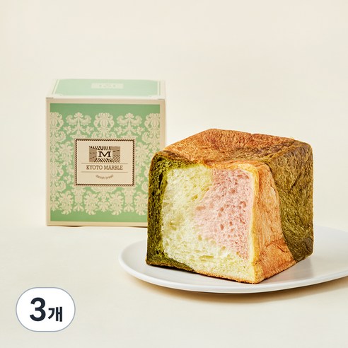교토마블 삼색 데니쉬 식빵, 461g, 3개