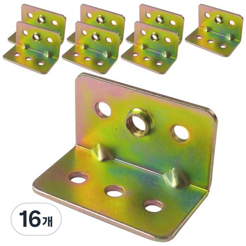 철물코리아 C08 철물 탭 꺽쇠 6mm 4p, 16개