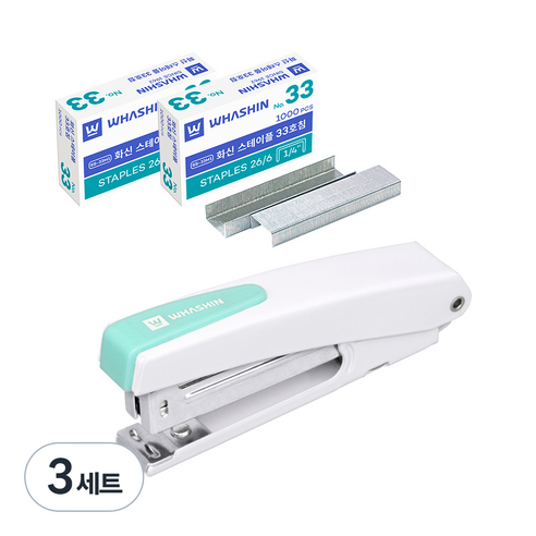 화신 파워135Q 스테이플러 + 33호침 2개, 랜덤 발송, 3세트