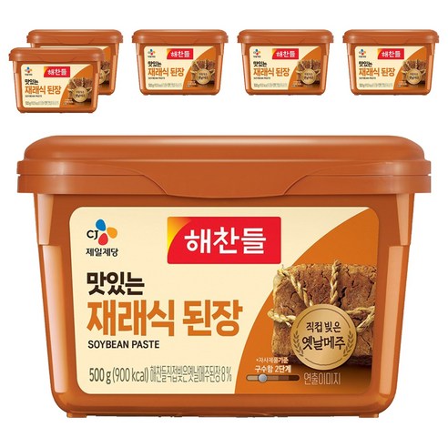 해찬들 재래식 된장, 500g, 6개