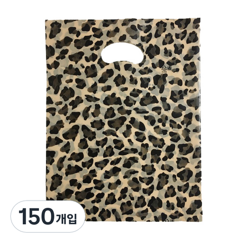 팩스타 펀칭 비닐봉투 PE35 35 x 45 cm, 호피무늬, 150개입