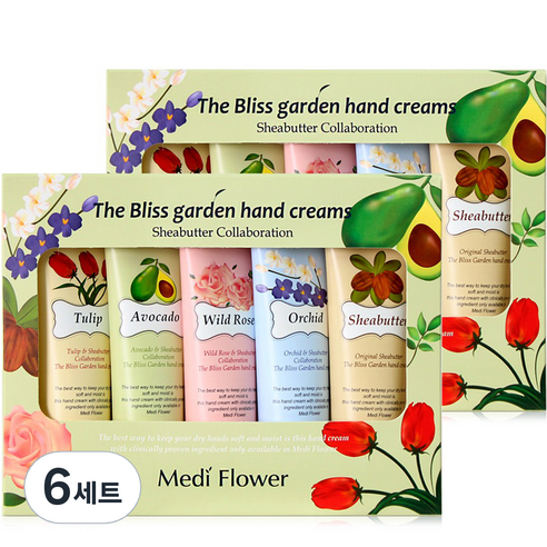 메디플라워 더 블리스 가든 핸드크림 5종 세트, 50g, 6개