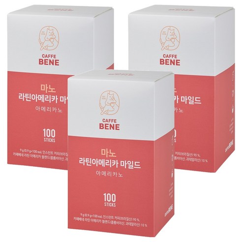 카페베네 마노 라틴아메리카 마일드, 0.9g, 100개입, 3개