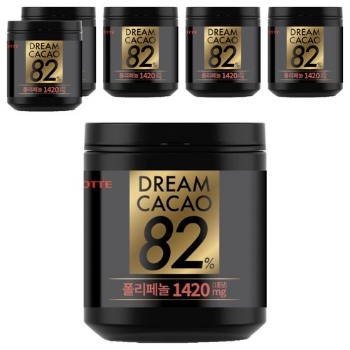 롯데웰푸드 드림카카오 82% 폴리페놀 초콜릿, 86g, 6개