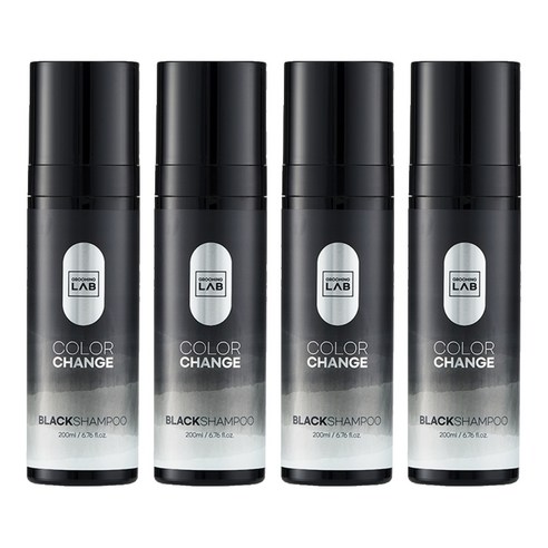 그루밍랩 컬러체인지 새치 염색 블랙 샴푸, 200ml, 4개