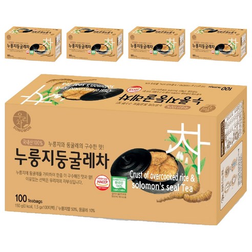 우리차 누룽지 둥굴레차, 1.5g, 100개입, 5개