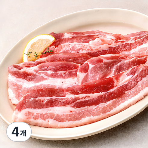 한돈 삼겹살 구이용 (냉장), 500g, 4개