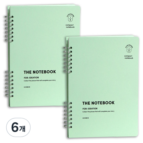 아이코닉 컴팩트 A5 8컷 콘티 아이디어노트, 13 LIGHT MINT, 6개
