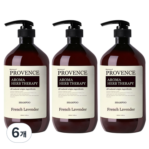 프로방스 프렌치 라벤더 샴푸, 1L, 6개