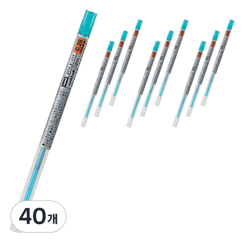 유니 시그노 스타일핏트 젤잉크 리필심 0.28mm UMR-109, 스카이블루, 40개
