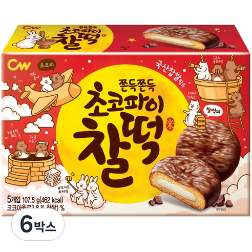 초코파이 찰떡, 107.5g, 6개