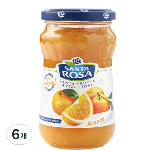 산타로사 오렌지마말레이드잼, 350g, 6개