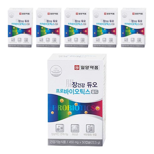 일양약품 장건강 듀오 프로바이오틱스 골드, 50정, 6개