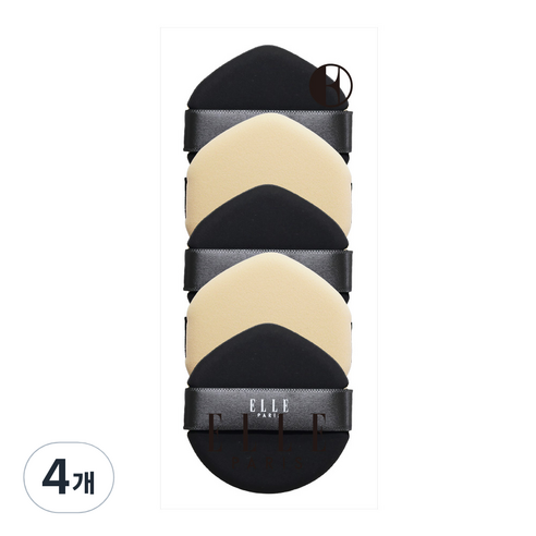 ELLE PARIS 국내산 벨벳 쿠션퍼프 5p, 4개, 무향