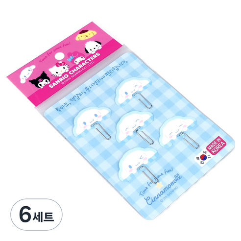 바이하츠 시나모롤 표시크립 5종 세트, 6세트