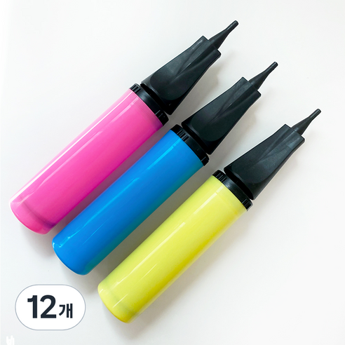 코멧 풍선 손펌프, 혼합색상, 12개