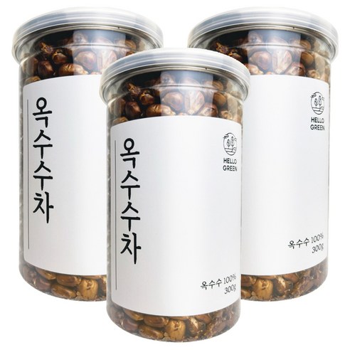 헬로우그린 볶은 옥수수차, 300g, 3개
