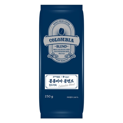 곰곰 콜롬비아 블렌드 원두, 홀빈(분쇄안함), 250g, 1개