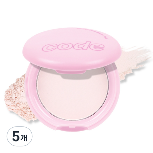 코드글로컬러 오일컷 빔 팩트파우더 8g, 핑크, 5개