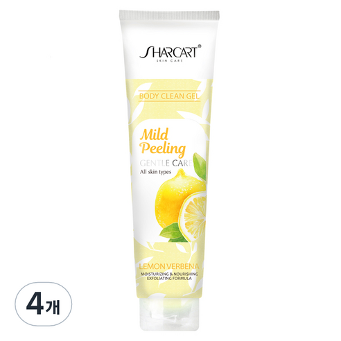 샤카트 페이스 바디 각질 제거 필링젤 레몬버베나향, 310ml, 4개