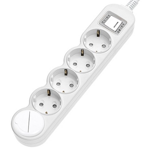 에코파워탭 LED 일반 메인 과부하차단 멀티탭 5구 EPM-L305A + 안전커버, 40cm, 혼합색상, 1개