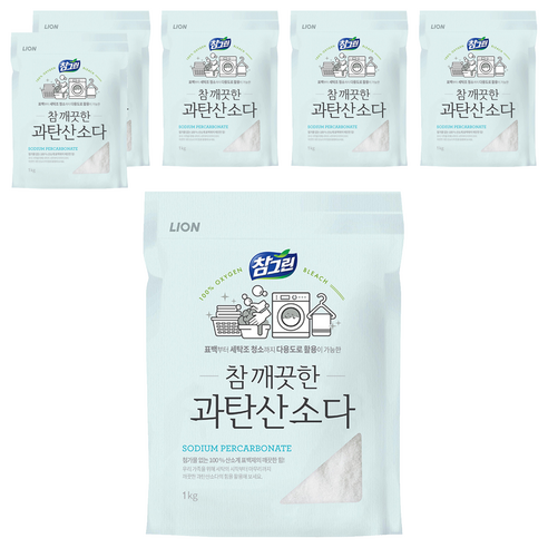 참그린 참 깨끗한 과탄산소다 주방세제 파우치, 1kg, 6개