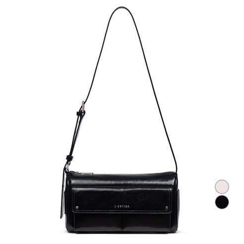 J.ESTINA ■ LINEA MD バケットバッグ Black J.ESTINA DELLA SM Shoulder Crossbody Tote Black Leather
