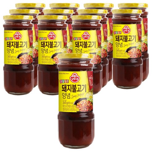 오뚜기 과일담은 돼지불고기 양념, 245g, 12개