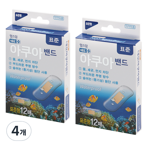 맘스덤 네오 아쿠아밴드 표준형 12p, 4개