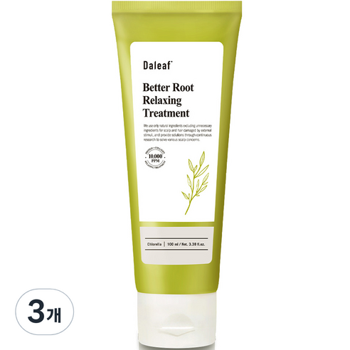 달리프 클로렐라 베러 루트 릴렉싱 헤어트리트먼트, 100ml, 3개